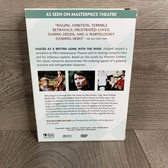 Poldark Series One Season 4 Disc— RARE OOP PBS Masterpiece Theater ACORN - Picture 3 of 6